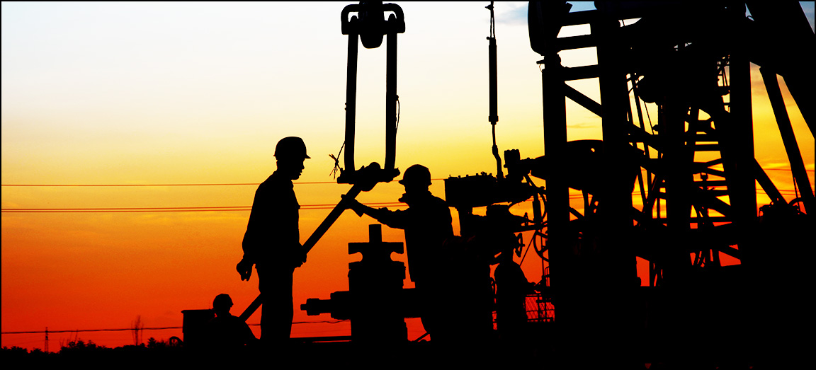 Construction Workers in Silhouette
