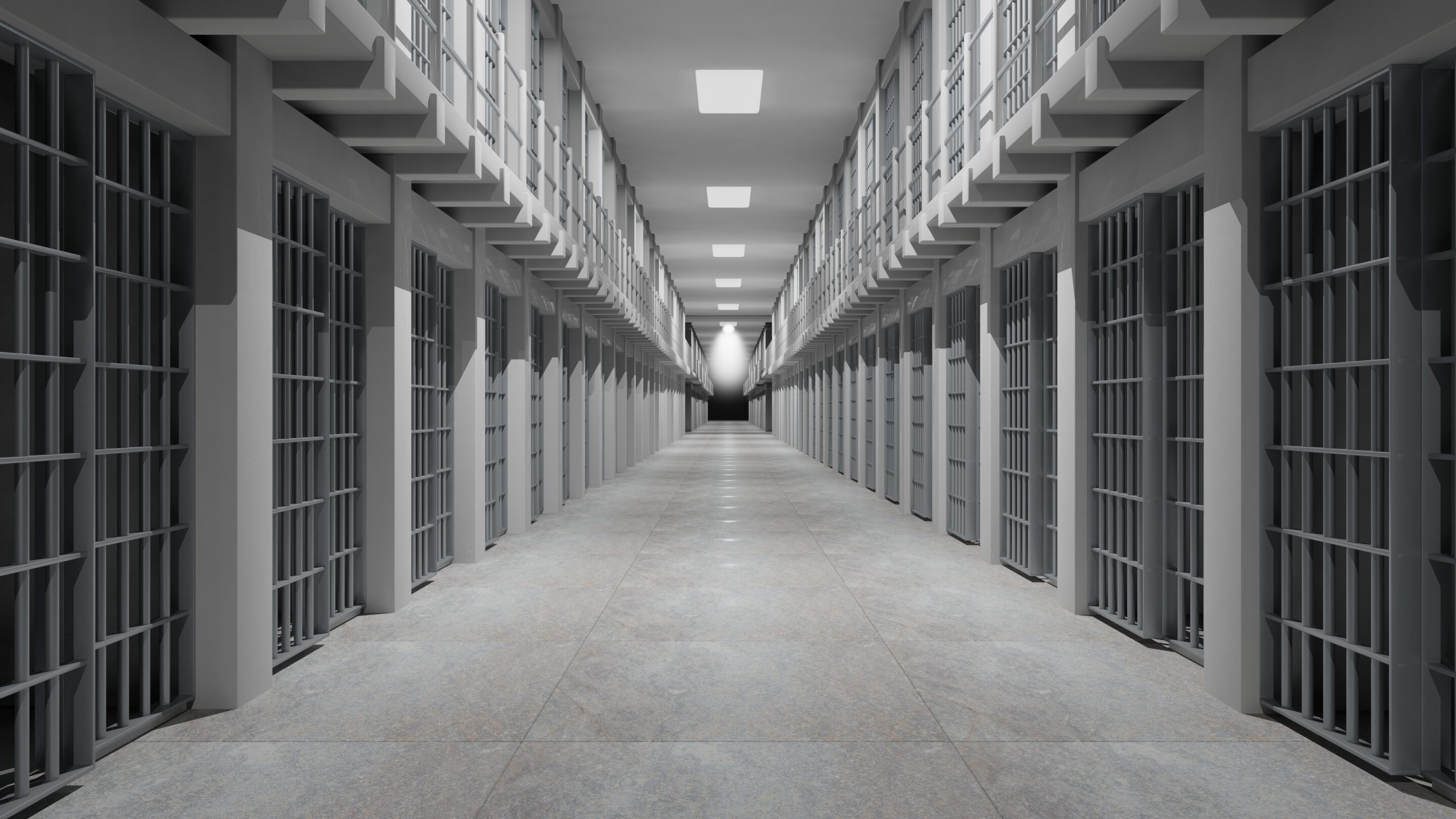 Rows of Prison Cells - Prison Interior