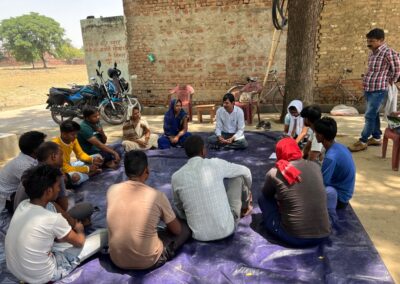 migrant vigilance committee community meeting - india