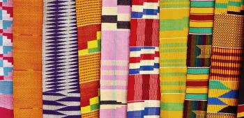 Colourful African patterned fabrics