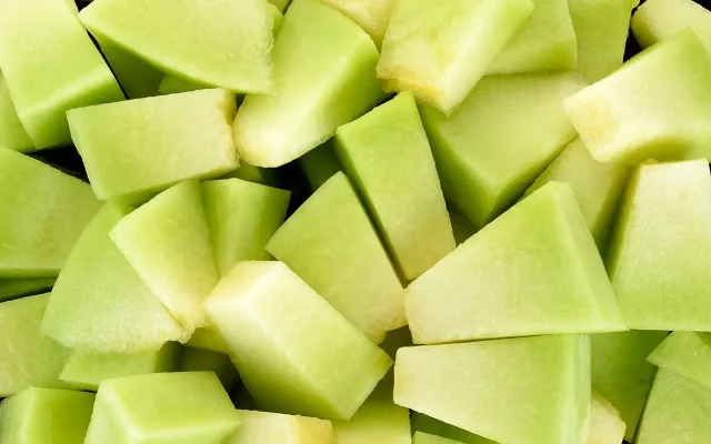 Chunks of fresh melon