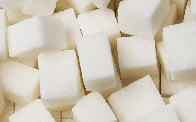 A pile of sugarcubes